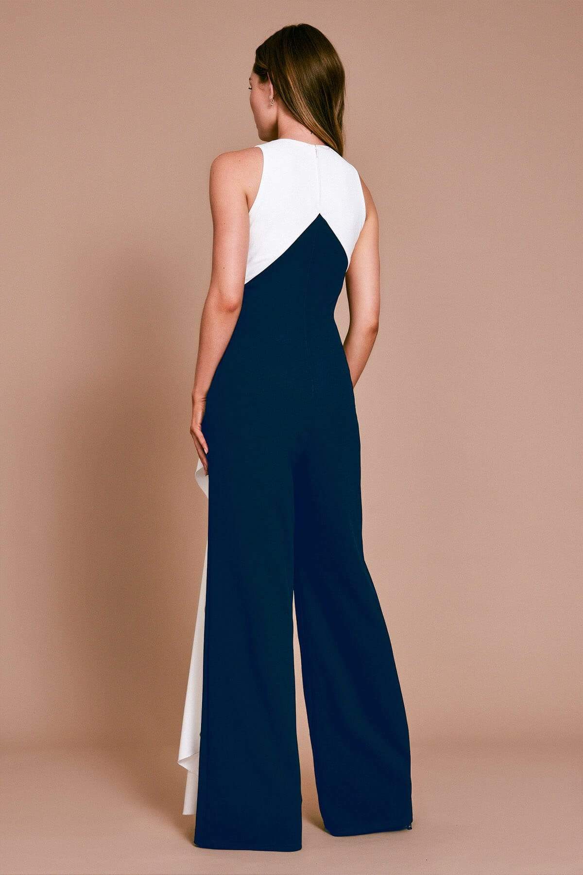 Tadashi Shoji - Crosby Textured Crepe Jumpsuit Evening Dresses