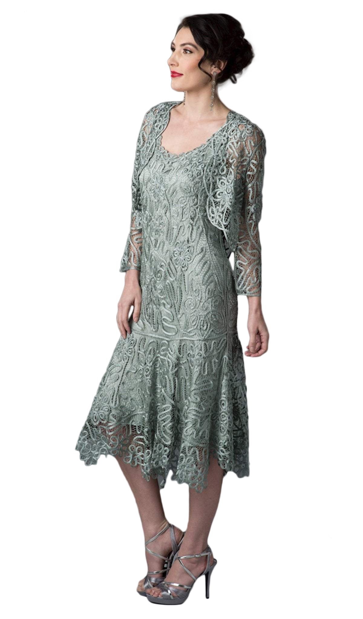Soulmates - C9126SC Loose Blouse Beaded Embroidery Dress