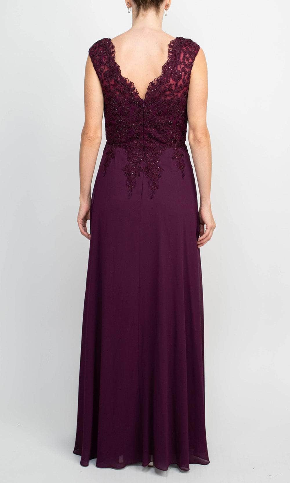 Cachet 60178 - Long Embroidered In Mesh &Amp; Chiffon A-Line Dress - Embellished Scalloped Neck, Embroidered Bodice, Bead Embellishments, Open Back, Back Zipper Closure, Scarf Included, Lined ADASA Cachet 60178 - Long Embroidered In Mesh &Amp; Chiffon A-Line Dress - Embellished Scalloped Neck, Embroidered Bodice, Bead Embellishments, Open Back, Back Zipper Closure, Scarf Included, Lined ADASA
