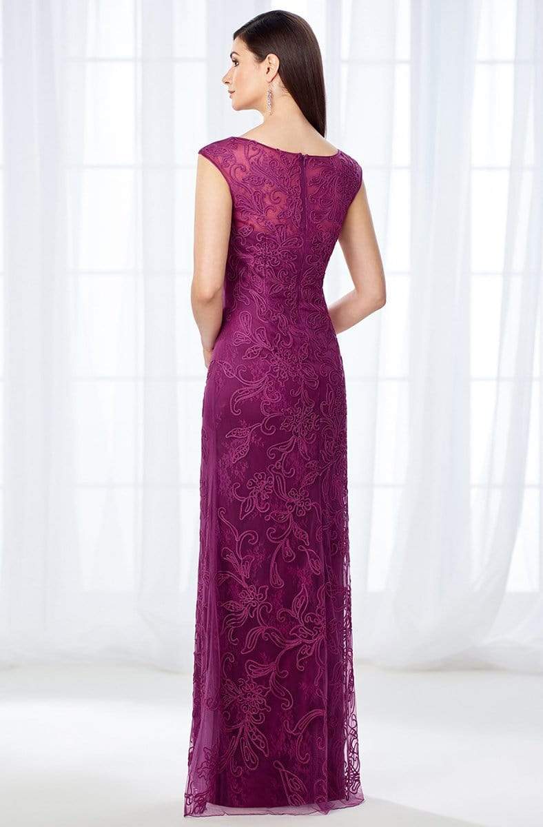 Cameron Blake - 118676 Cap Sleeve Lace and Ribbonwork Evening Gown Evening Dresses
