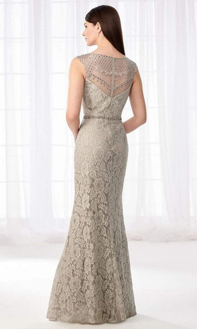 Cameron Blake - 218606 Illusion Beaded Neckline Trumpet Gown Special Occasion Dress