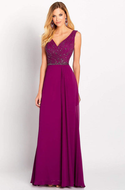 Cameron Blake - 119641 V-Neck A-Line Gown Special Occasion Dresses