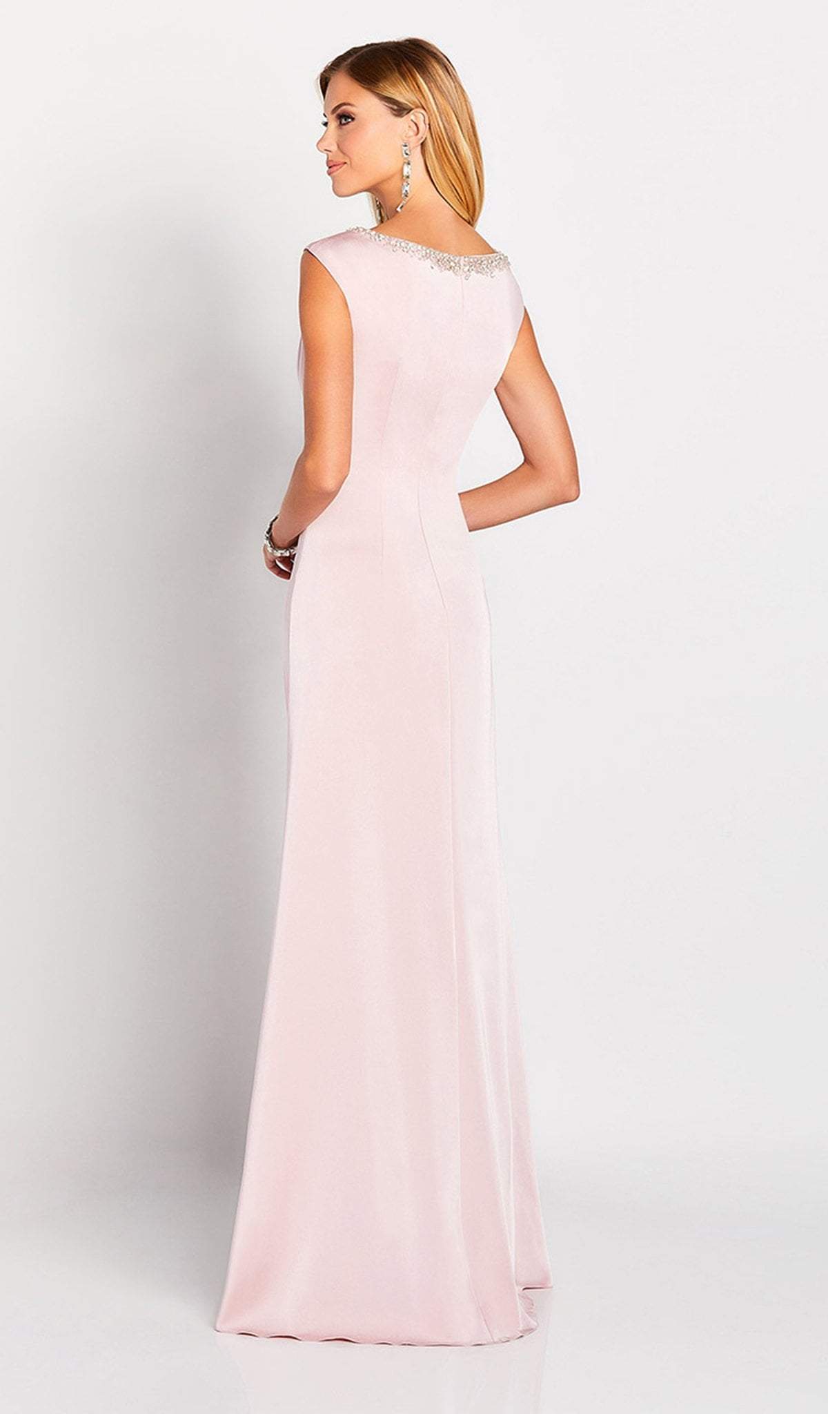 Cameron Blake by Mon Cheri - 119647 Beaded Bateau Neck Sheath Gown Mother of the Bride Dresses