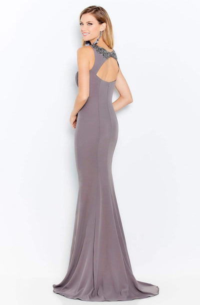 Cameron Blake - 120621 Scoop Neck Cut-Out Detailed Long Dress Evening Dresses