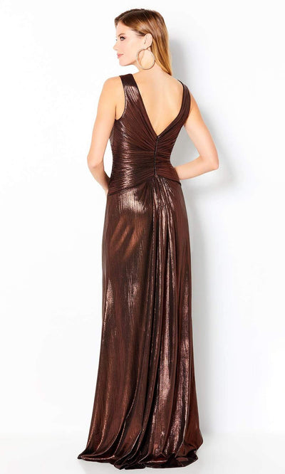 Cameron Blake by Mon Cheri - 220649 Metallic Shirred A-Line Dress Evening Dresses