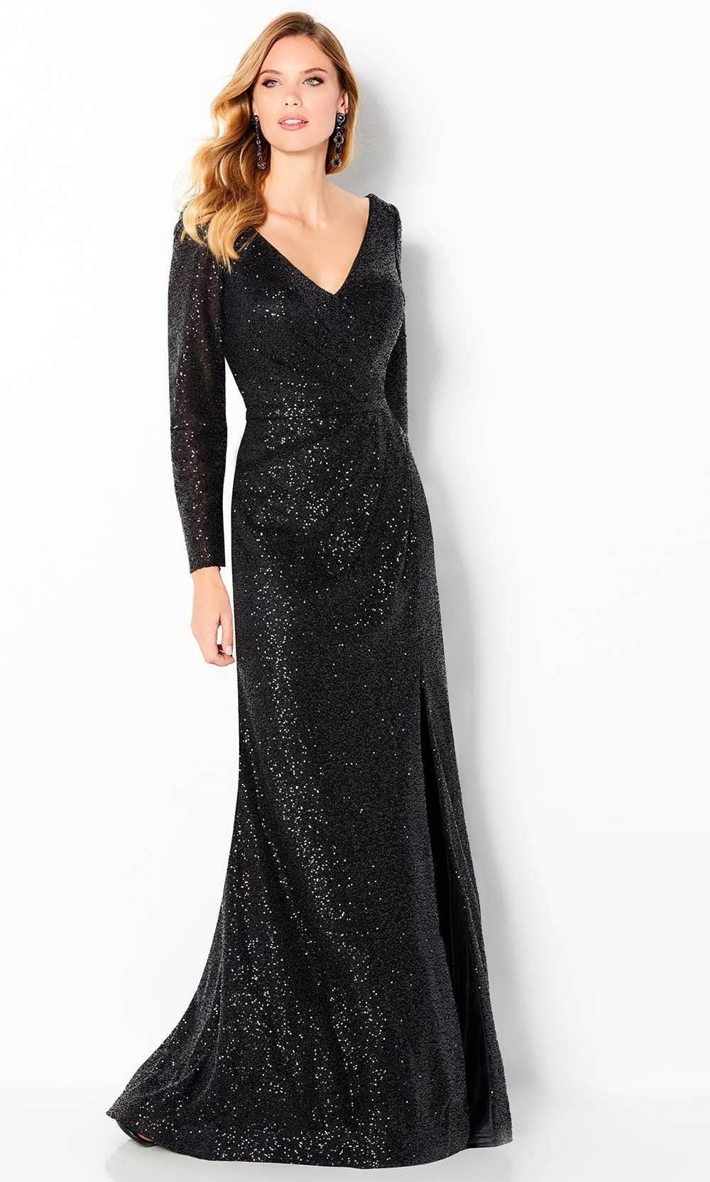 Cameron Blake by Mon Cheri - 220651 Sequin Lace Long Sleeve Dress Evening Dresses