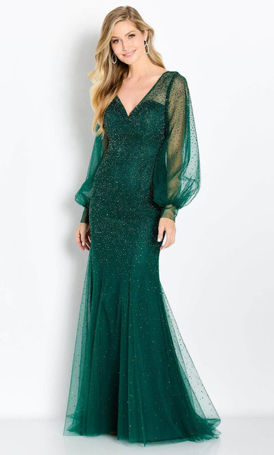 Cameron Blake CB754 - Embellished Mermaid Evening Gown Special Occasion Dress 4 / Emerald