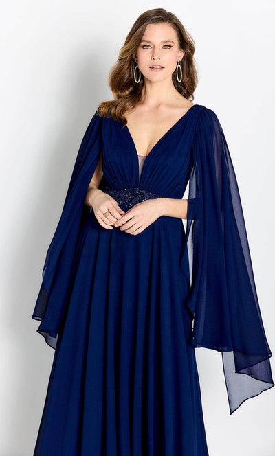 Cameron Blake CB756 - Draped Shoulder Evening Gown Special Occasion Dress