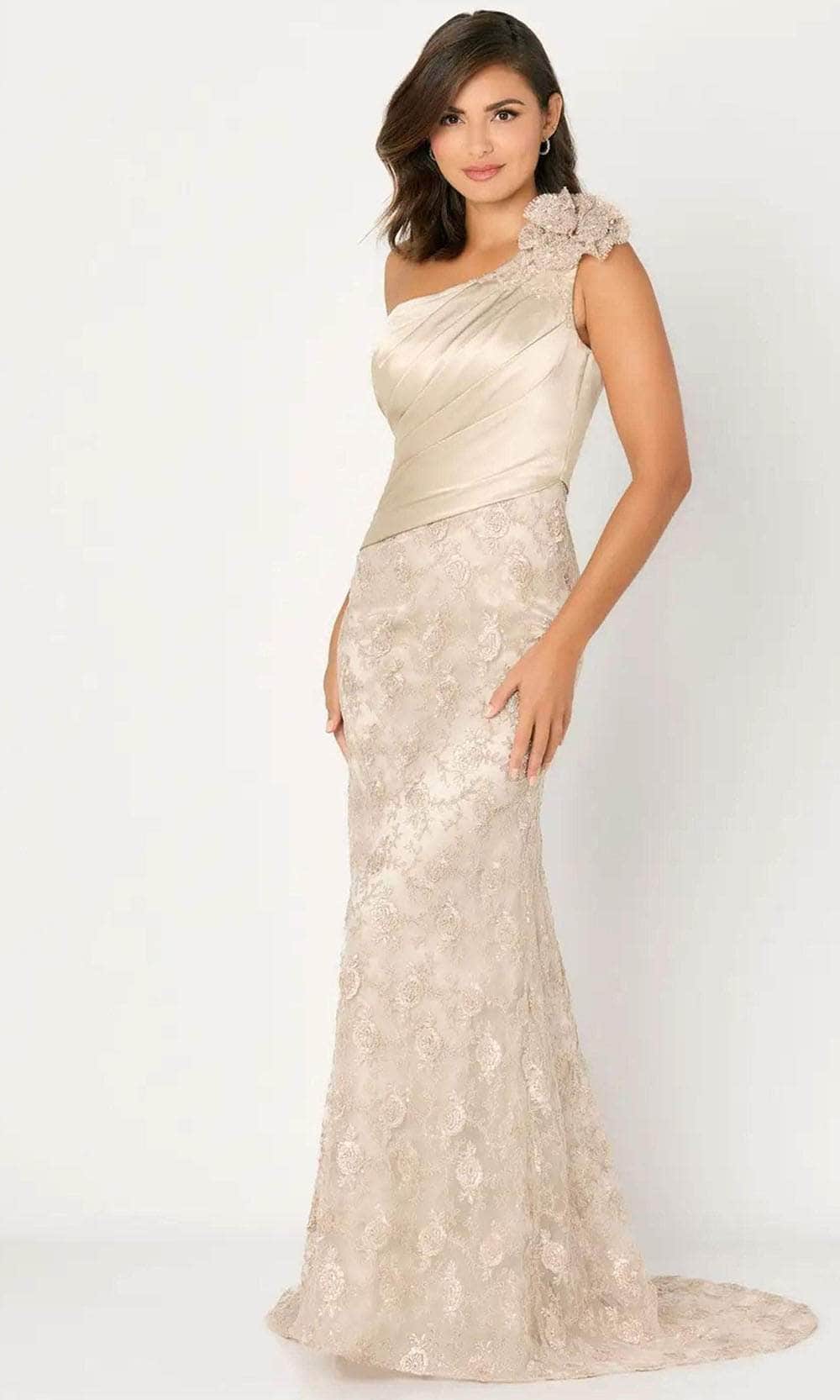 Cameron Blake CB796 - Long Embroidered Corded Sequin Lace, Tulle , Pongee Lining Mermaid Dress Cameron Blake CB796 - Long Embroidered Corded Sequin Lace, Tulle , Pongee Lining Mermaid Dress