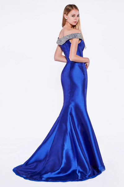 Cinderella Divine - Fitted Embellished Off-Shoulder Mermaid Gown CB756-