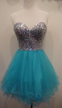 Charming Sweetheart A-line Homecoming Dress Homecoming Dresses XXS / Turquoise