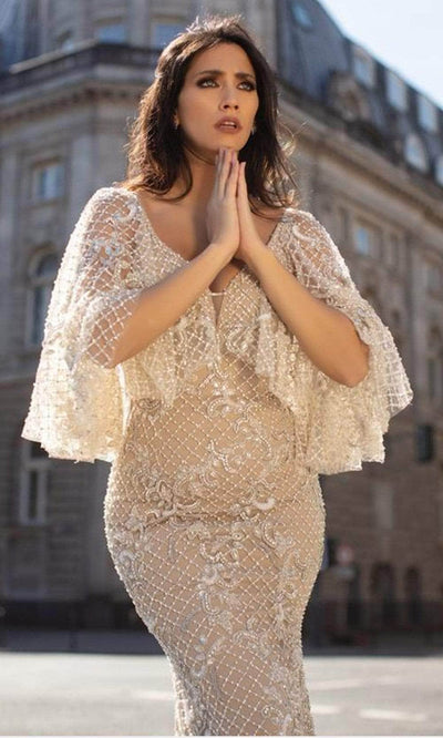 Chic and Holland HF1611 - Beaded Fitted Bodice Evening Gown Evening Dresses 16 