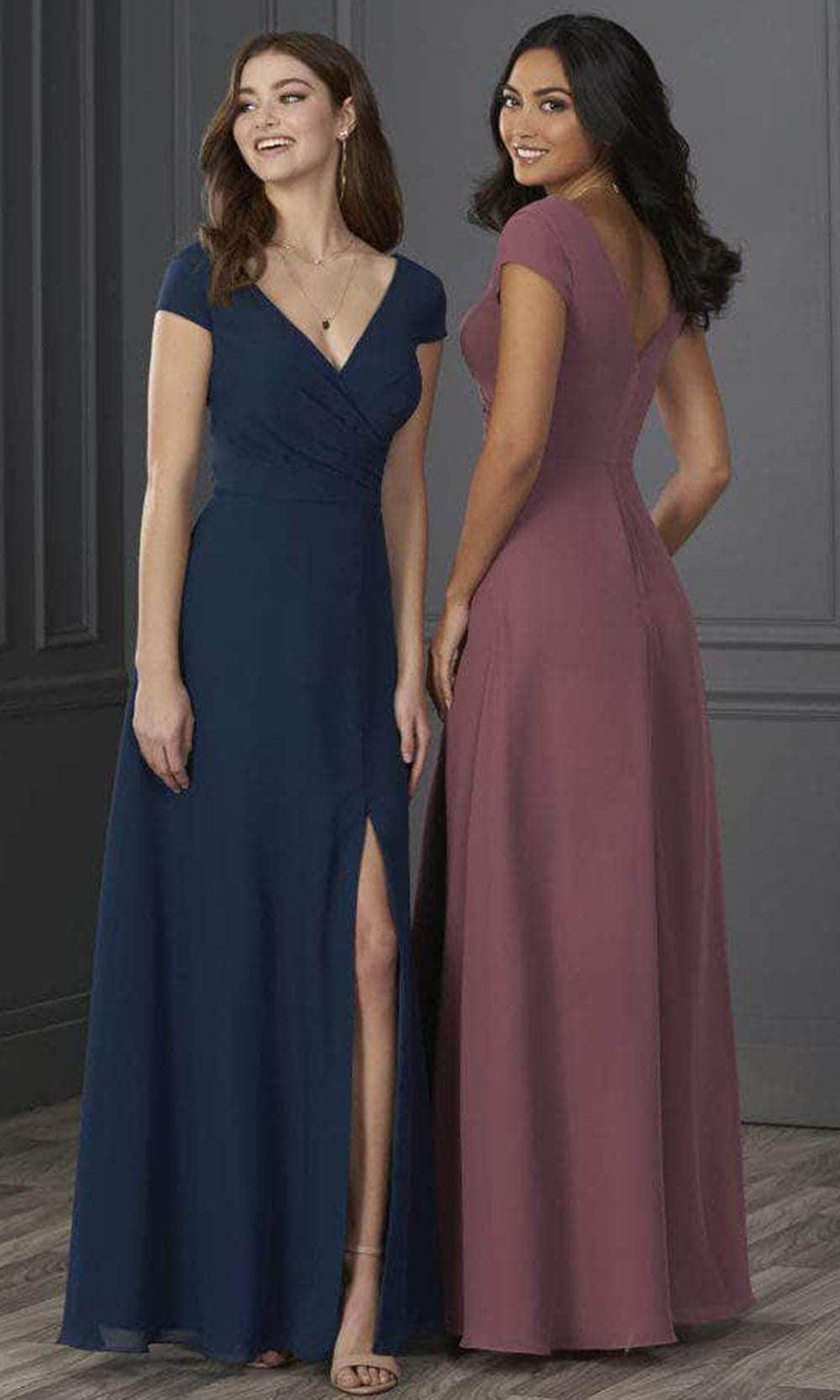 Christina Wu Celebration 22123 - V-Neck Chiffon Long A-line Dress Special Occasion Dress