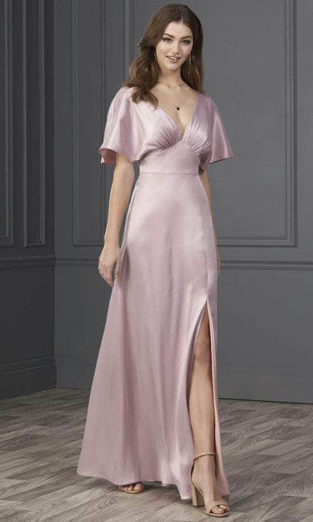 Christina Wu Celebration 22132 - Flutter Sleeves V-Neck Long Gown Special Occasion Dress