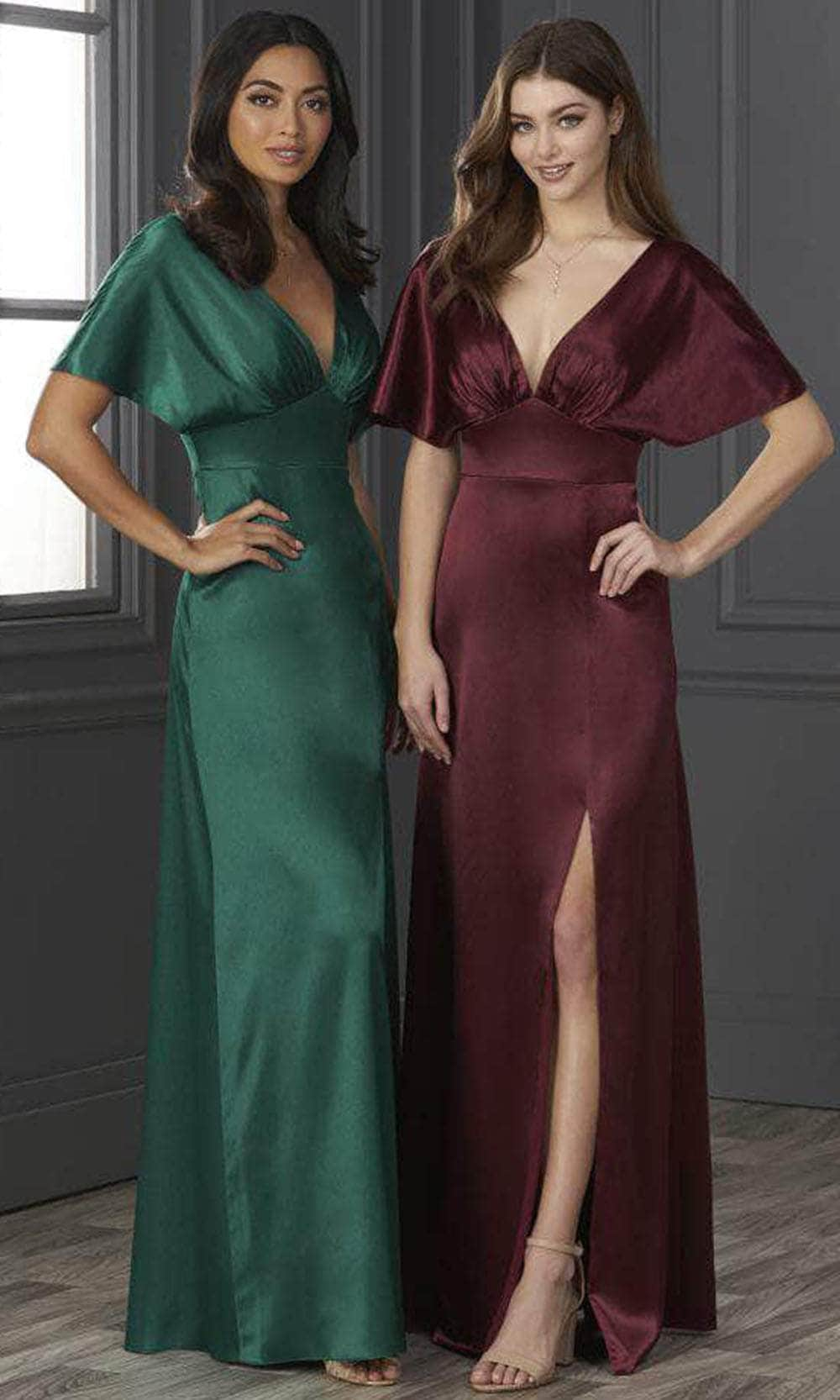 Christina Wu Celebration 22132 - Flutter Sleeves V-Neck Long Gown Special Occasion Dress