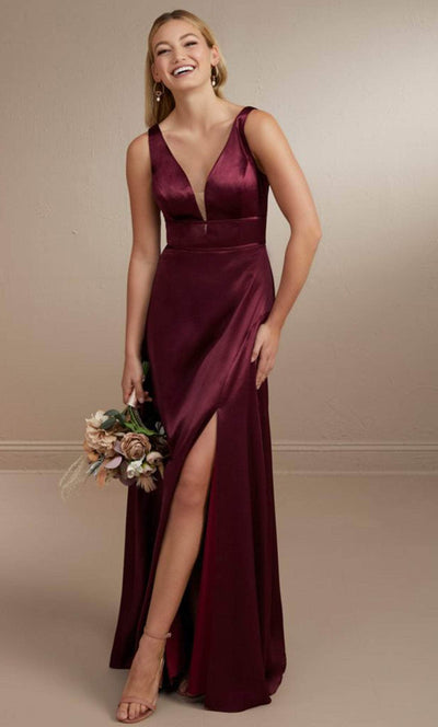 Christina Wu Celebration 22160 - Plunging V-Neck Evening Gown Evening Dress 0 / Mahogany