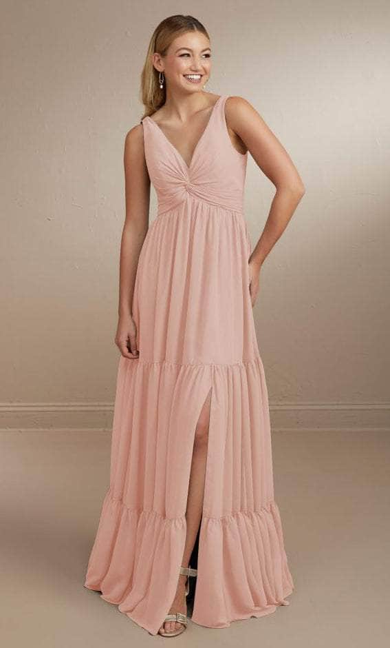Christina Wu Celebration 22161 - V-Neck Dress Special Occasion Dress 0 / Frost Rose