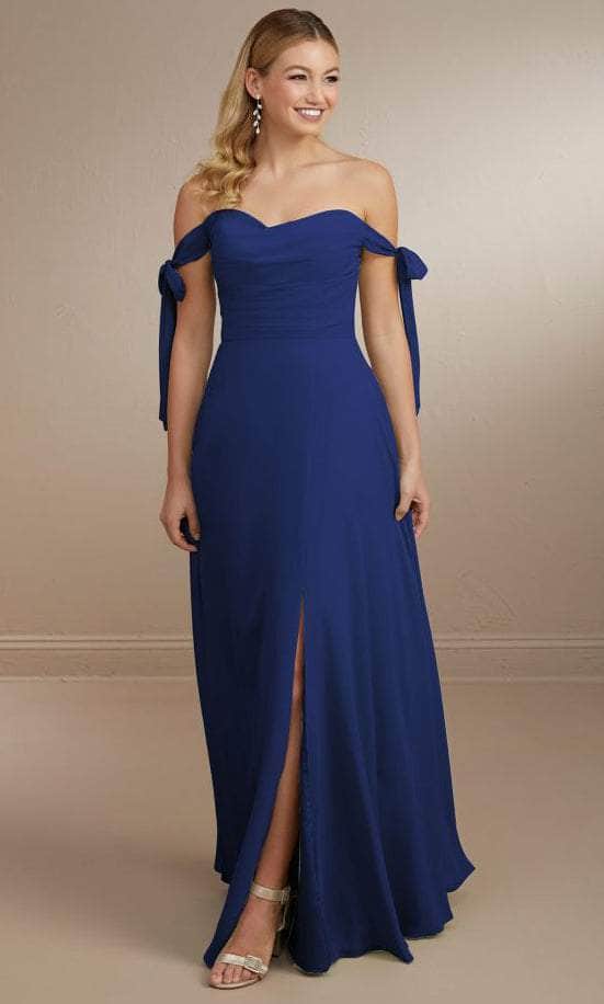 Christina Wu Celebration 22162 - Long Chiffon Evening Gown Special Occasion Dress 0 / Royal
