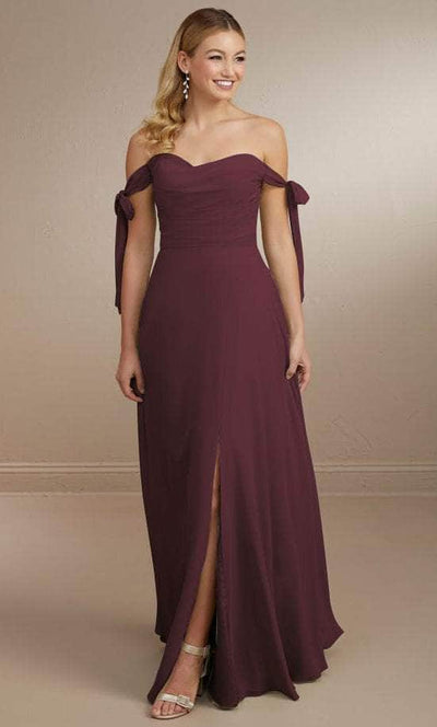 Christina Wu Celebration 22162 - Long Chiffon Gown Special Occasion Dress 0 / Sangria