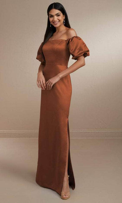 Christina Wu Celebration 22163 - Long Satin Evening Gown Special Occasion Dress 0 / Terracotta