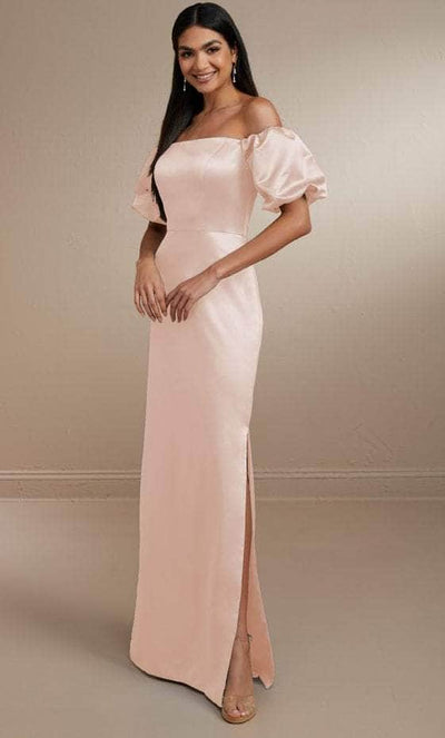 Christina Wu Celebration 22163 - Off Shoulder Satin Gown Special Occasion Dress 0 / Rose