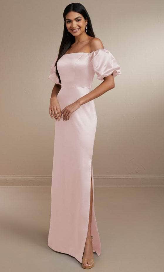 Christina Wu Celebration 22163 - Off Shoulder Satin Gown Special Occasion Dress 0 / Rosewater