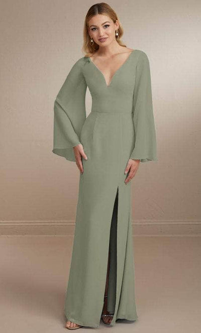 Christina Wu Celebration 22164 - Plunging Neck Chiffon Gown Special Occasion Dress