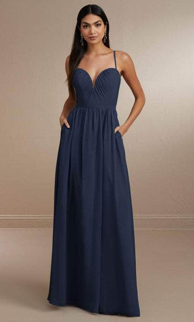 Christina Wu Celebration 22166 - Chiffon Gown Special Occasion Dress 0 / Navy
