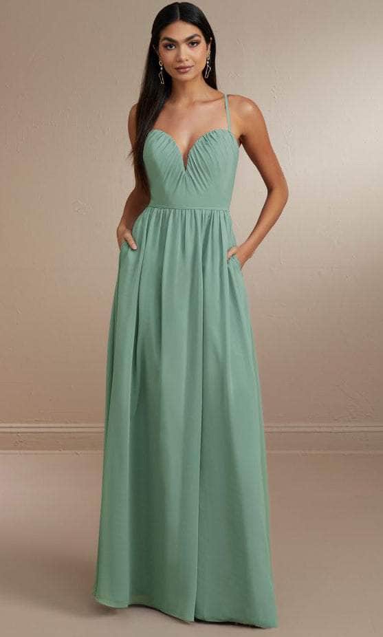 Christina Wu Celebration 22166 - Shirred Deep Sweetheart Evening Gown Special Occasion Dress 0 / Aqua