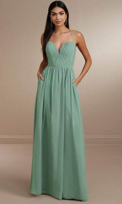 Christina Wu Celebration 22166 - Shirred Deep Sweetheart Evening Gown Special Occasion Dress 0 / Aqua