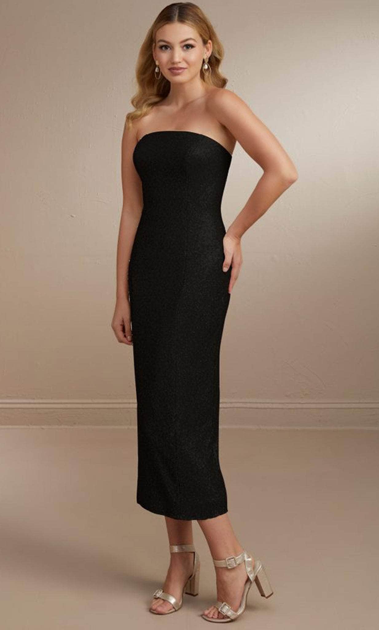 Christina Wu Celebration 22167 - Allover Sequin Prom Dress With Slit Evening Dresses 0 / Black Shiny