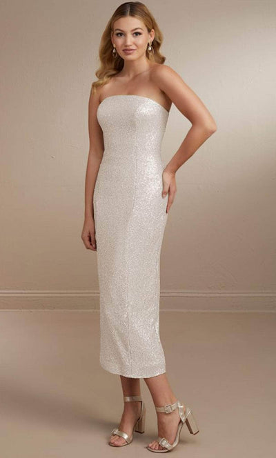 Christina Wu Celebration 22167 - Strapless Dress With Slit Prom Dresses 0 / Ivory