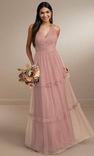 Christina Wu Celebration 22170 - V-Neck Ruffle Skirt Prom Dress Special Occasion Dress 0 / Ballet