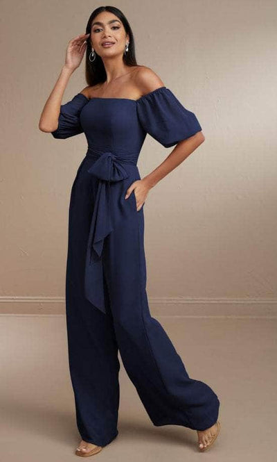 Christina Wu Celebration 22171 - Chiffon Jumpsuit Special Occasion Dress 0 / Navy