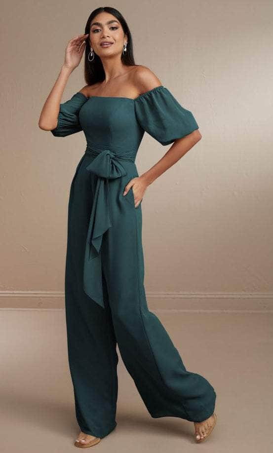 Christina Wu Celebration 22171 - Jumpsuit Special Occasion Dress 0 / Teal