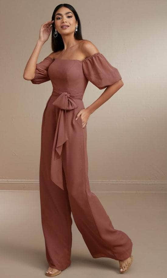 Christina Wu Celebration 22171 - Long Jumpsuit Special Occasion Dress 0 / Mauve