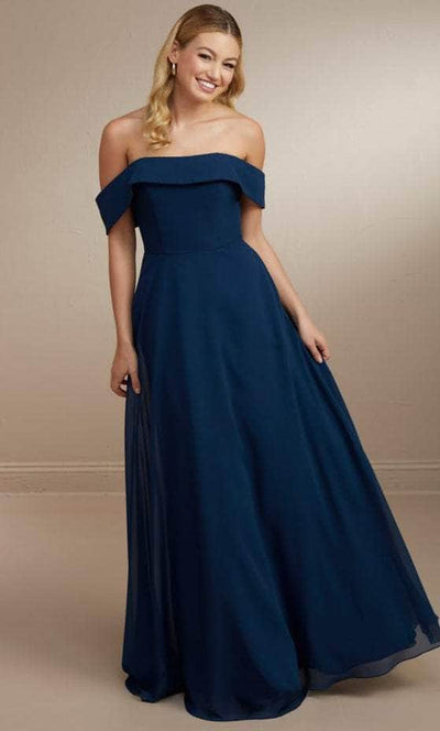 Christina Wu Celebration 22172 - Chiffon A-line Prom Dress Special Occasion Dress 0 / Navy