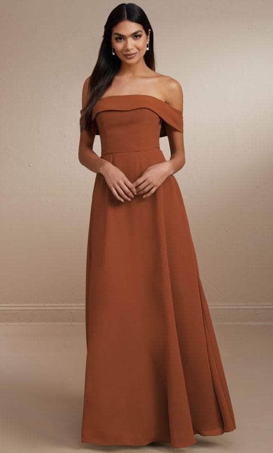 Christina Wu Celebration 22172 - Long A-line Dress Special Occasion Dress 0 / Terracotta