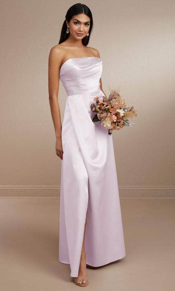 Christina Wu Celebration 22173 - Strapless Pleated Detail Dress Special Occasion Dress 0 / Dusty Lavender