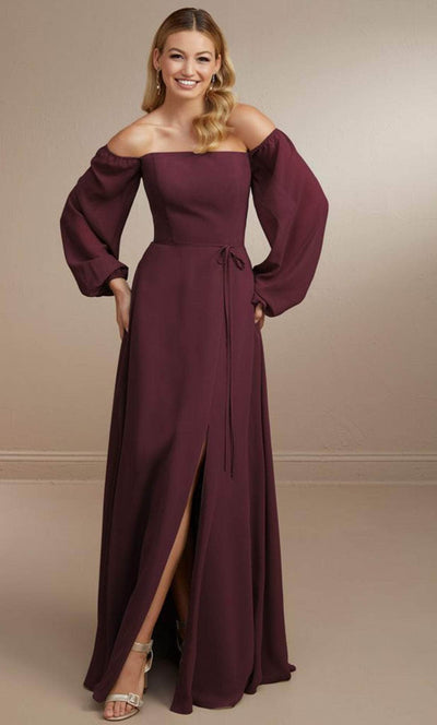 Christina Wu Celebration 22175 - Chiffon A-line Dress Winter Formals and Balls 0 / Sangria