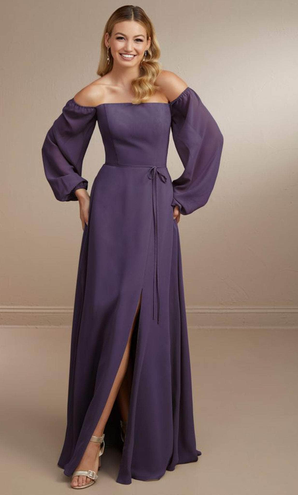 Christina Wu Celebration 22175 - Chiffon Prom Dress Winter Formals and Balls 0 / Royal Purple