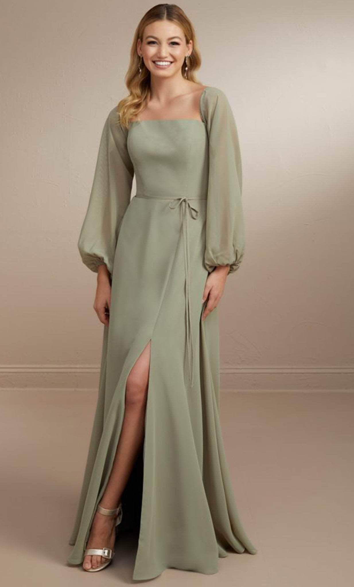 Christina Wu Celebration 22175 - Chiffon Prom Dress Winter Formals and Balls 0 / Sage