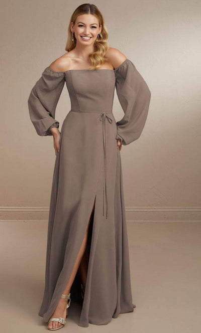 Christina Wu Celebration 22175 - Long Prom Dress Winter Formals and Balls 0 / Mink