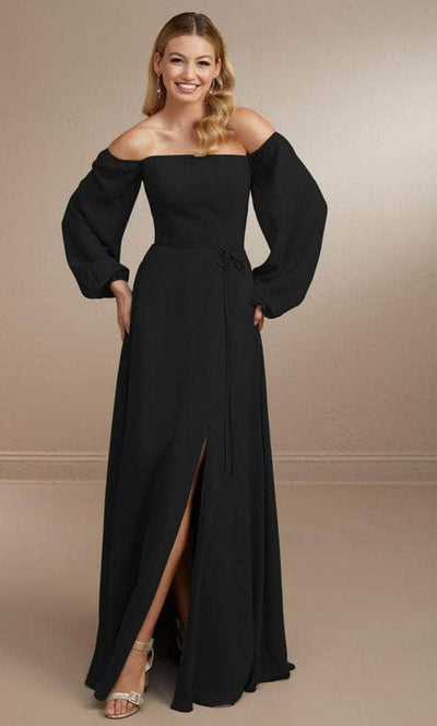 Christina Wu Celebration 22175 - Long Sleeve A-line Prom Dress Bridesmaid Dresses 0 / Black