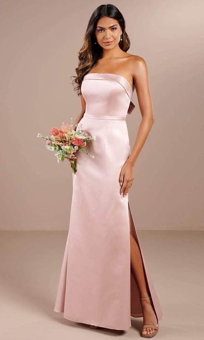 Christina Wu Celebration 22186 - Strapless Stain Prom Dress Special Occasion Dress 0 / Frost Rose