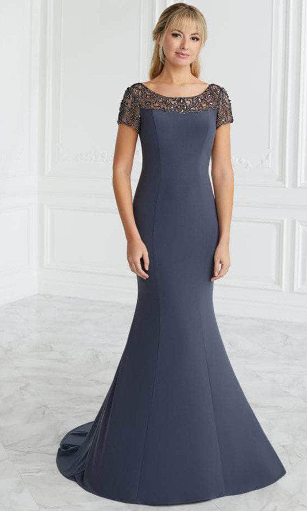 Christina Wu Elegance 17095 - Beaded Bateau Trumpet Evening Gown Special Occasion Dress