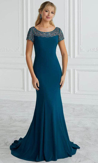Christina Wu Elegance 17095 - Beaded Bateau Trumpet Evening Gown Special Occasion Dress