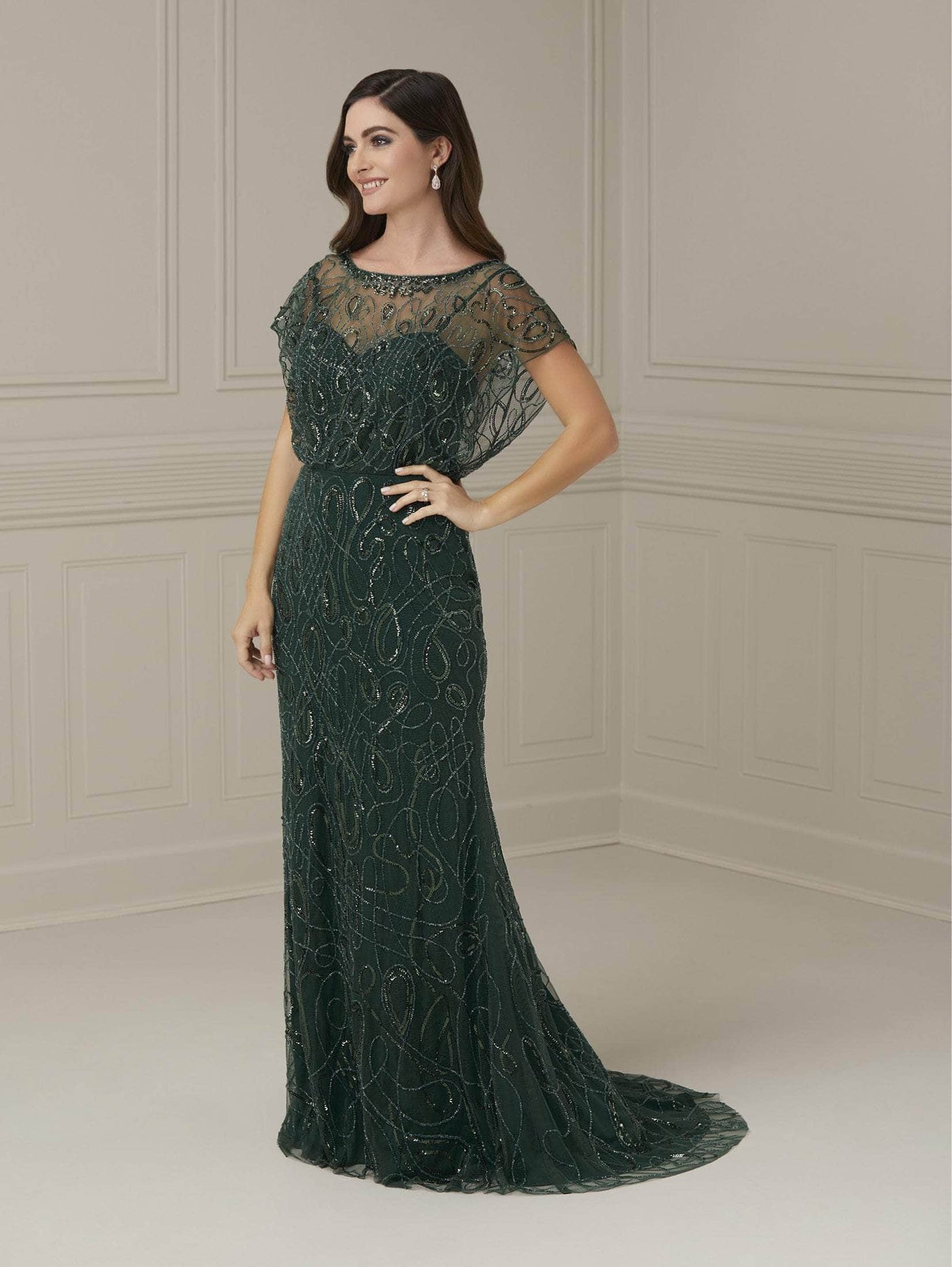Christina Wu Elegance 17106 - Beaded Illusion Evening Dress Special Occasion Dress