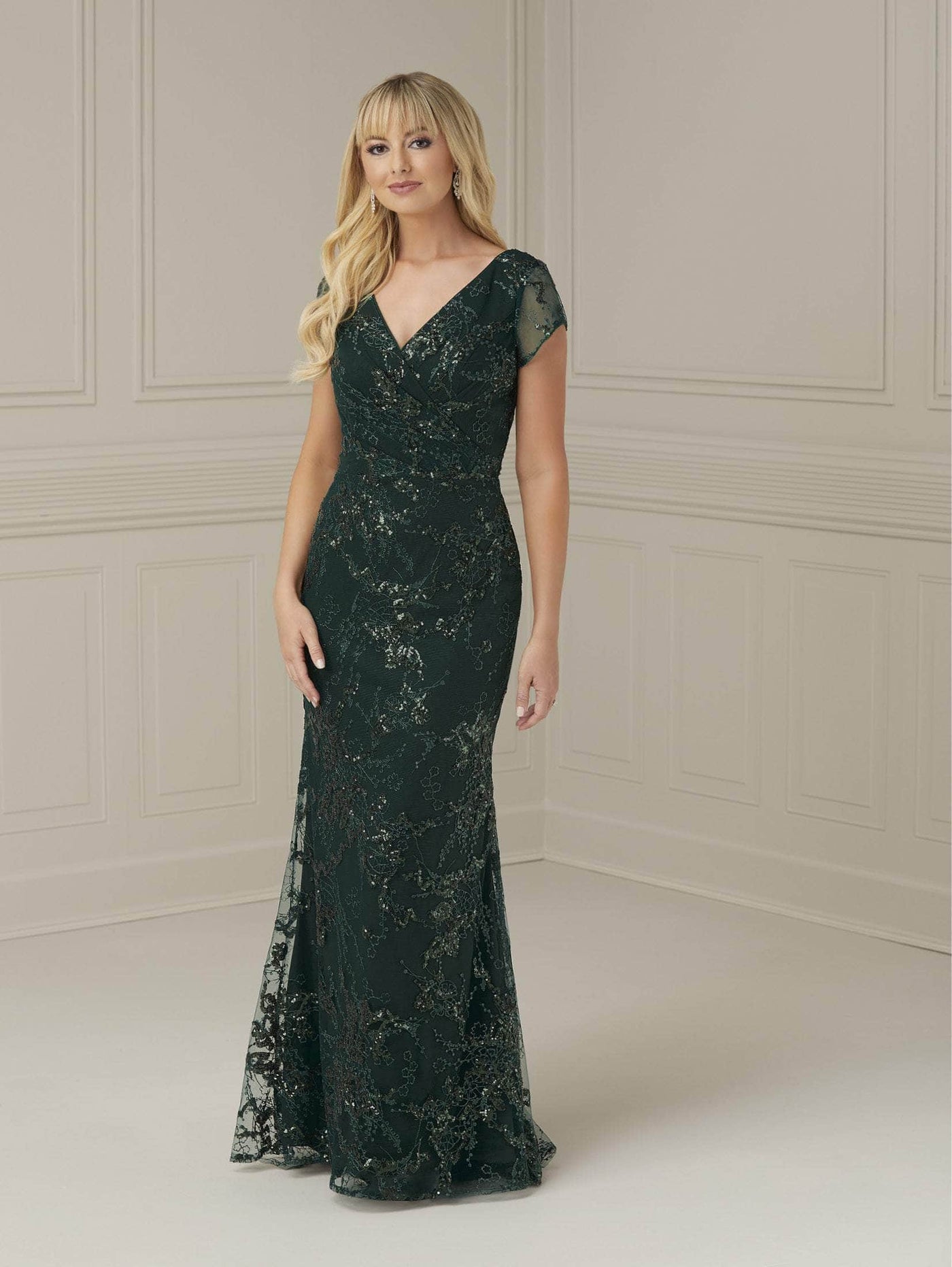Christina Wu Elegance 17107 - Sequin Lace Sheath Evening Dress Special Occasion Dress