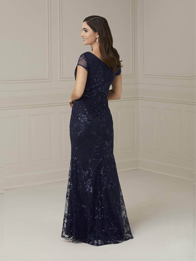 Christina Wu Elegance 17107 - Sequin Lace Sheath Evening Dress Special Occasion Dress